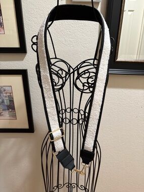 KEDZIE Bandolier Sherpa Interchangeable Vegan Leather Strap w/Gold Tone Hardware